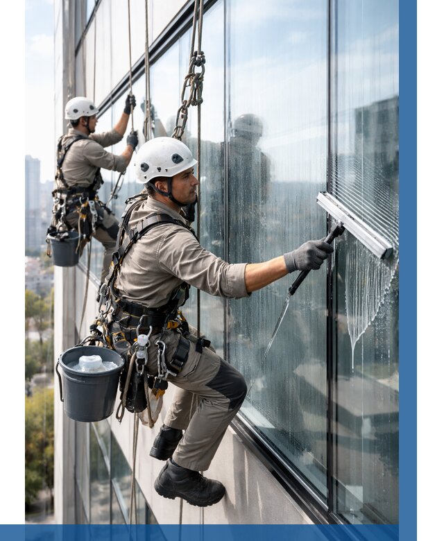 Мойка окон альпинистами в Мариинске от 4589 р. | ВЫСОТНИК-Мрн