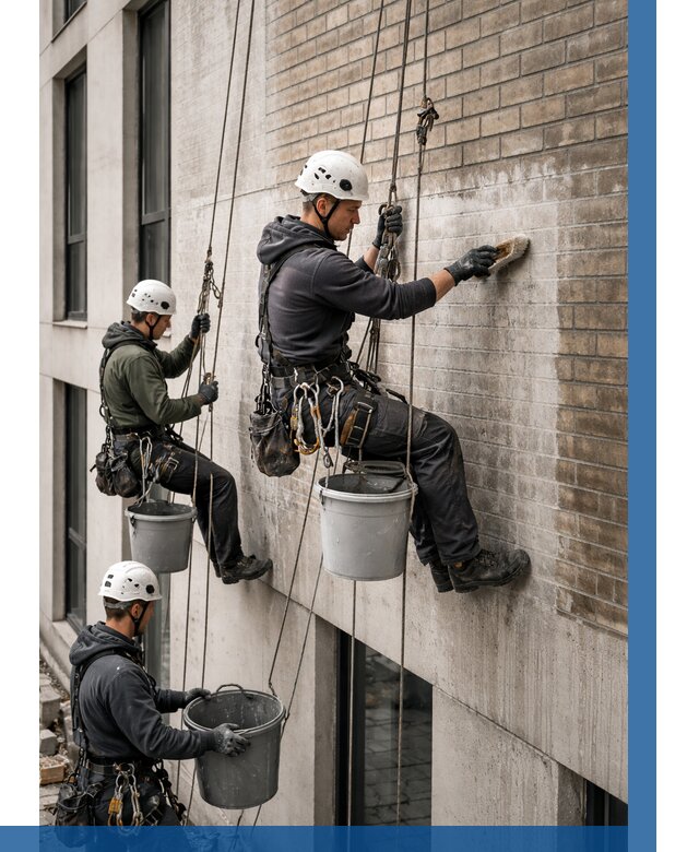 Удаление высолов с фасада в Мариинске от 255 р. | ВЫСОТНИК-Мрн