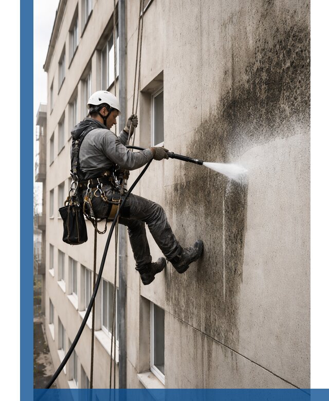 Профессиональная очистка фасадов от плесени в Мариинске