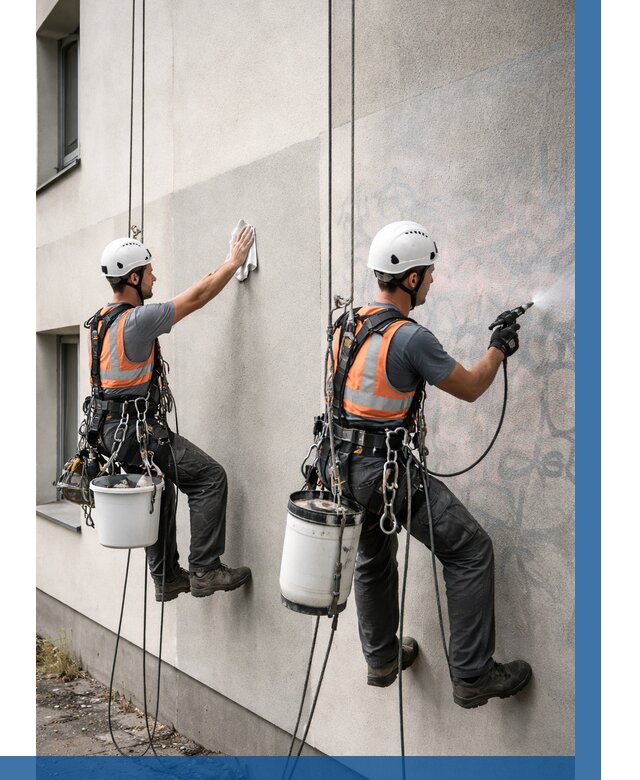 Антиграффити покрытие фасада в Мариинске от 612 р. | ВЫСОТНИК-Мрн