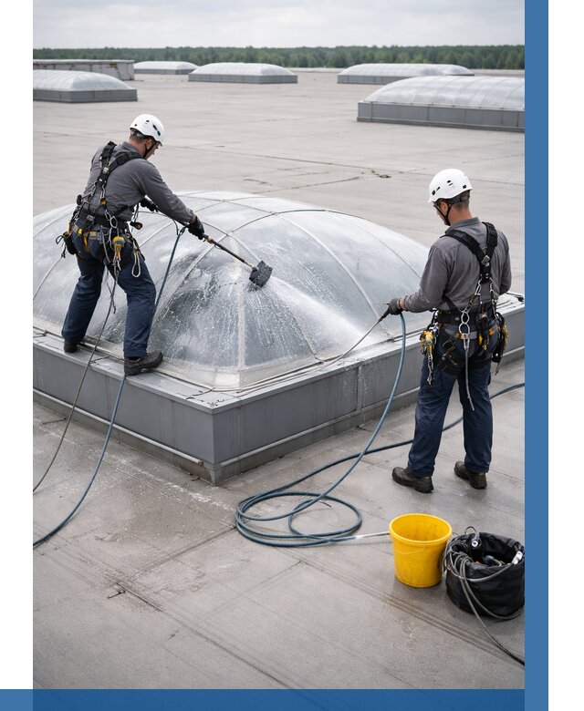 Мойка зенитных фонарей в Мариинске, заказать от 4589 р. | ВЫСОТНИК-Мрн