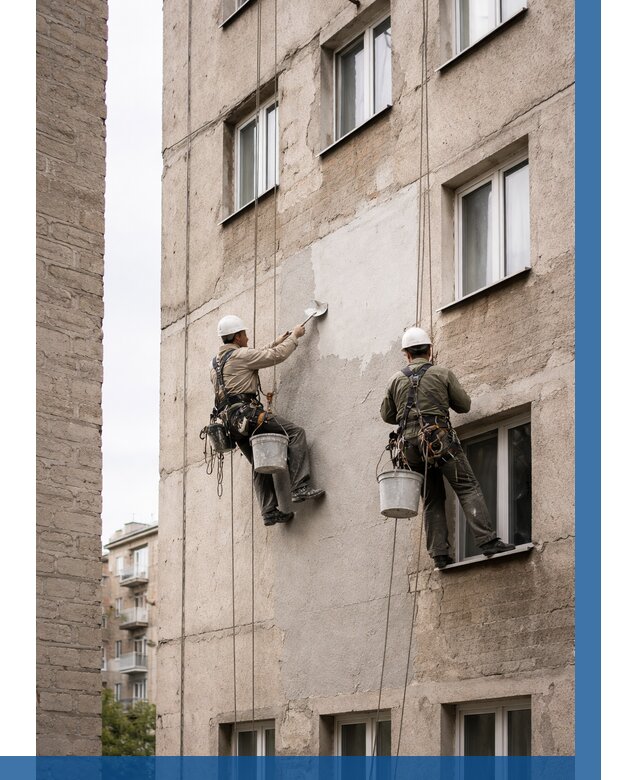 Косметический ремонт фасада в Мариинске от 1122 р. | ВЫСОТНИК-Мрн