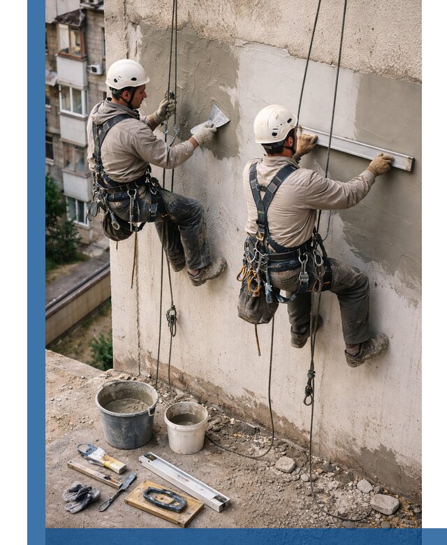 Комплексный ремонт штукатурного фасада с гарантией в Мариинске