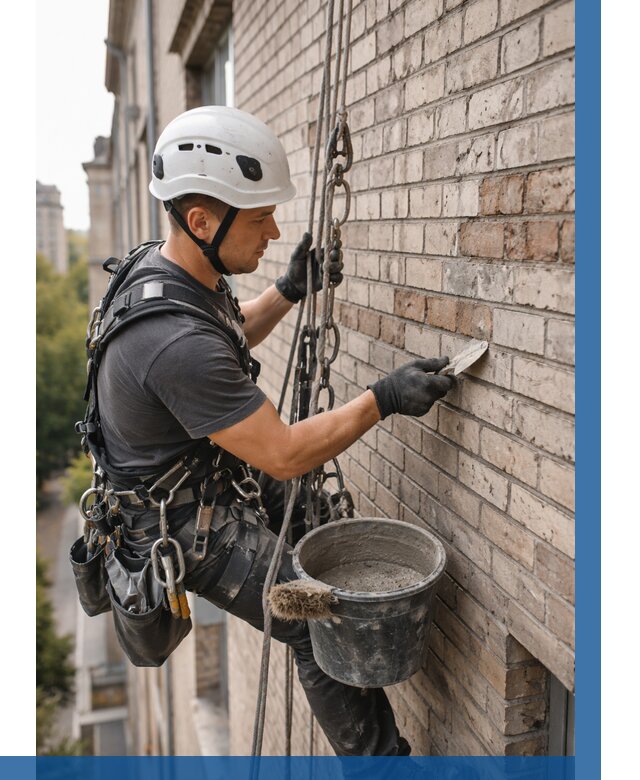 Ремонт кирпичной кладки фасада в Мариинске от 1836 р. | ВЫСОТНИК-Мрн