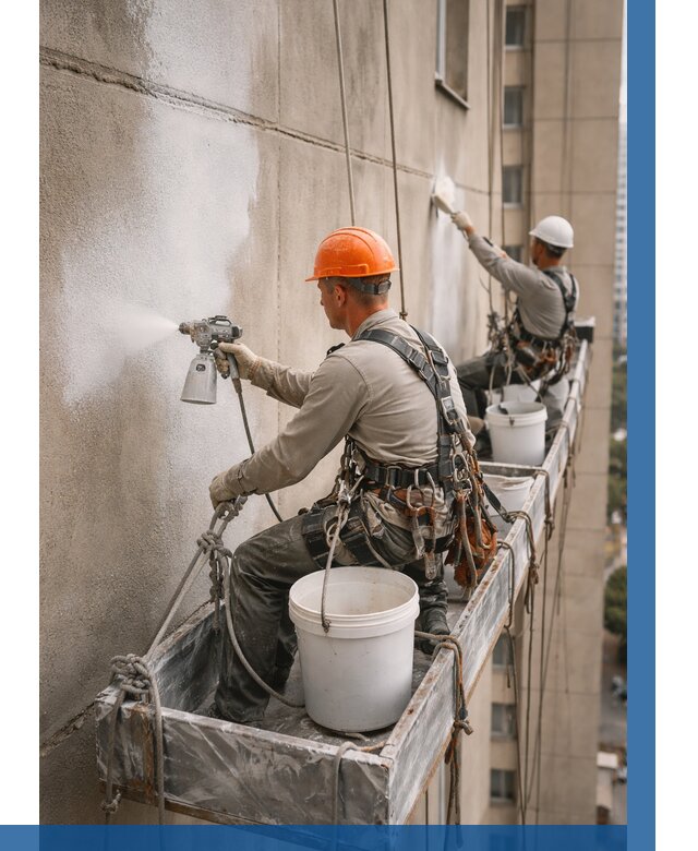 Грунтовка фасада на высоте в Мариинске от 122 р. | ВЫСОТНИК-Мрн