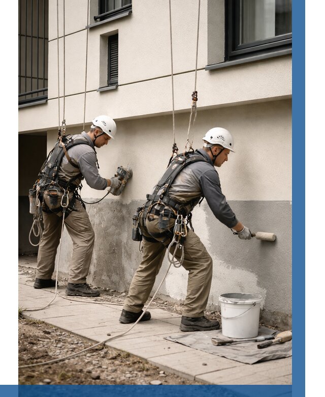 Окраска цоколя здания в Мариинске от 459 р. под ключ | ВЫСОТНИК-Мрн