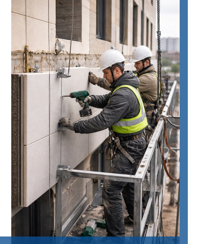 Монтаж фасадных термопанелей в Мариинске от 1530 р. | ВЫСОТНИК-Мрн