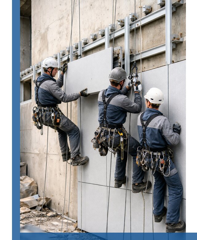 Монтаж вентилируемого фасада в Мариинске под ключ с гарантией качества