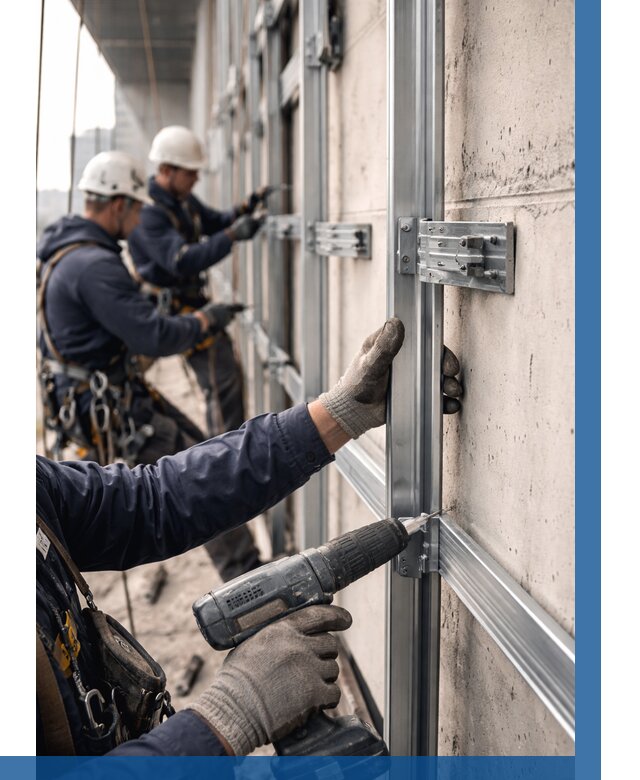 Монтаж подсистемы вентфасада в Мариинске от 867 р. | ВЫСОТНИК-Мрн