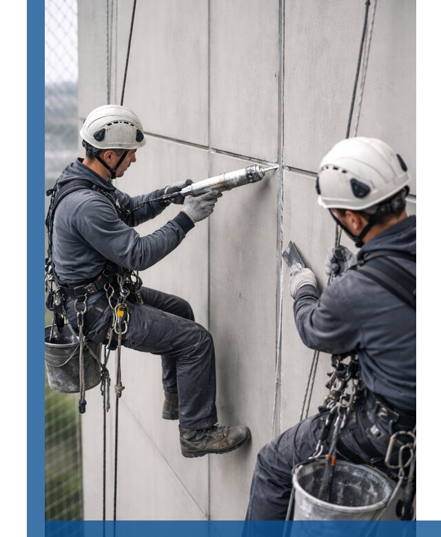 Первичная герметизация швов фасадов и кровель в Мариинске