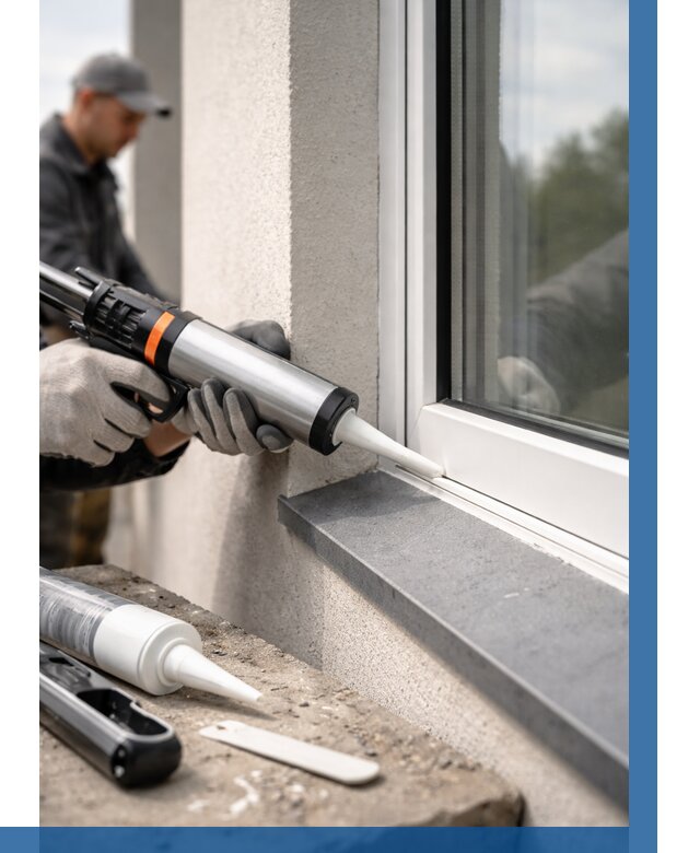 Герметизация монтажных швов окон в Мариинске от 663 р. | ВЫСОТНИК-Мрн