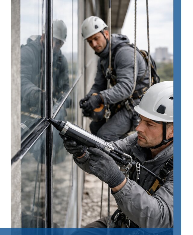 Герметизация витражных швов в Мариинске от 663 р. | ВЫСОТНИК-Мрн