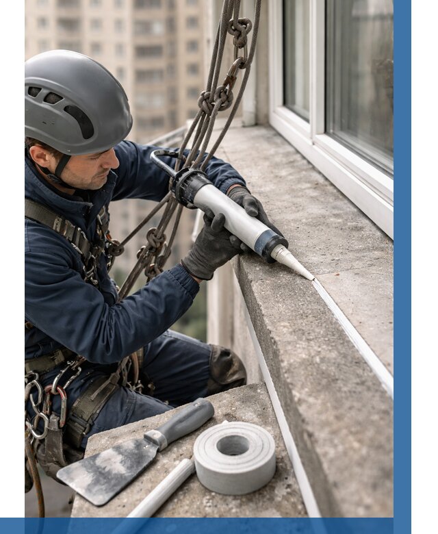 Герметизация балконного козырька в Мариинске от 4589 р. | ВЫСОТНИК-Мрн