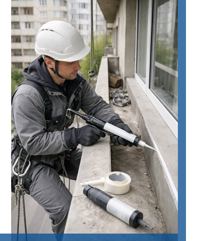 Герметизация швов лоджии в Мариинске от 4589 р. | ВЫСОТНИК-Мрн