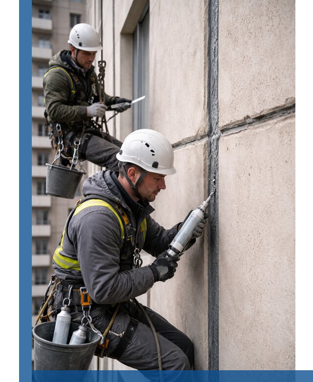 Герметизация деформационных швов фасада в Мариинске качественно