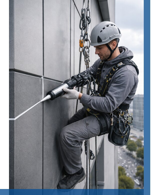 Герметизация стыков фасадных панелей в Мариинске от 6629 р.| ВЫСОТНИК-Мрн