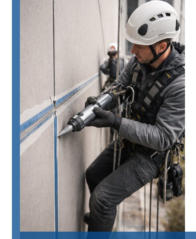 Герметизация стыков фасадных панелей в Мариинске качественно и быстро