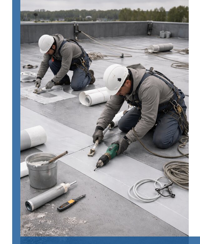 Ремонт мембранной кровли в Мариинске качественно и с гарантией