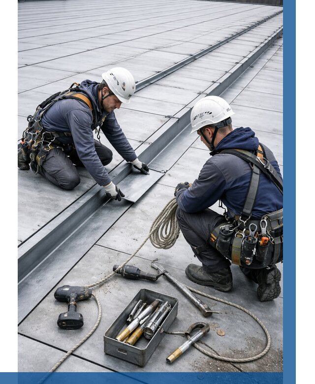 Ремонт фальцевой кровли в Мариинске от 714 р. | ВЫСОТНИК-Мрн