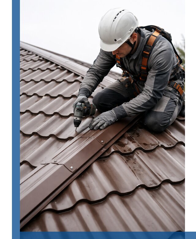 Ремонт металлочерепицы на крыше в Мариинске профессионально