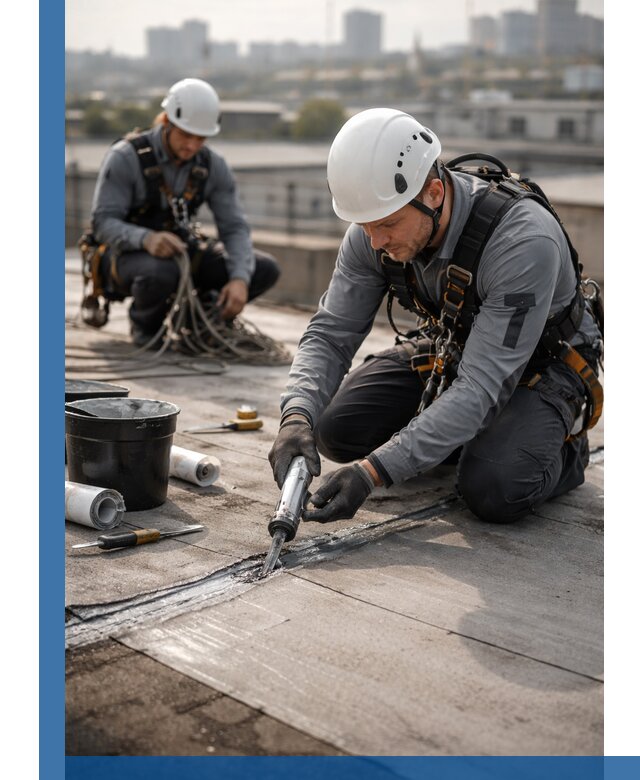 Аварийное и капитальное устранение протечек кровли в Мариинске