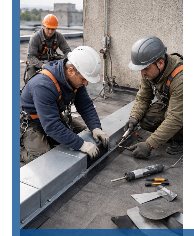 Ремонт кровельных примыканий в Мариинске профессионально