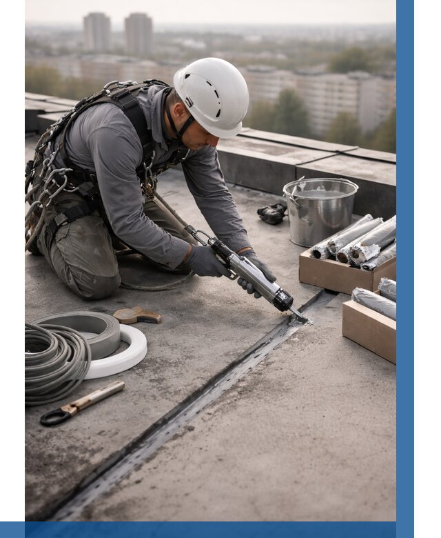 Герметизация швов кровли в Мариинске от 459 р./м2 | ВЫСОТНИК-Мрн