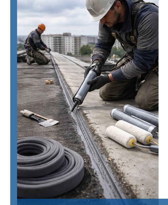 Герметизация швов кровли в Мариинске с гарантией герметичности