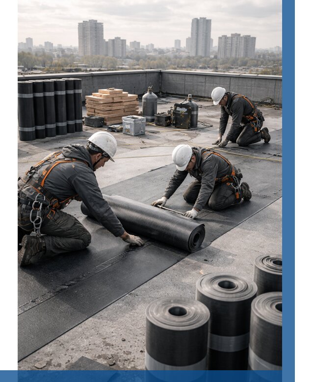 Монтаж мягкой кровли под ключ в Мариинске от 459 р. | ВЫСОТНИК-Мрн