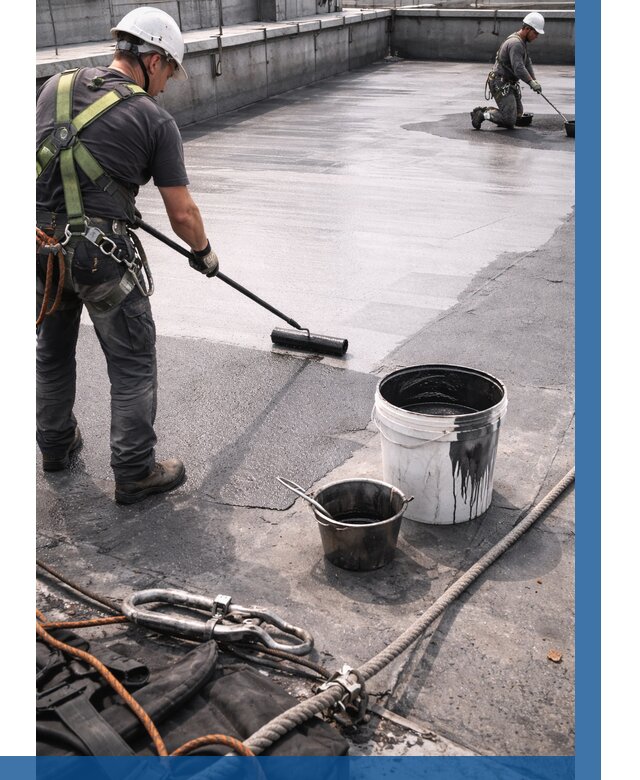 Гидроизоляция кровли жидкой резиной в Мариинске от 510 р. | ВЫСОТНИК-Мрн