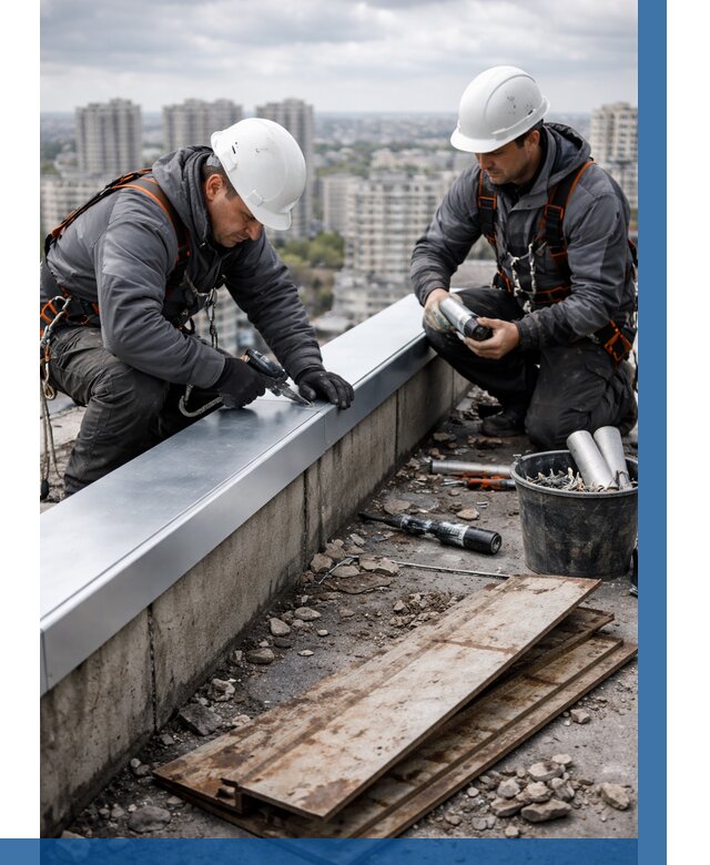 Замена парапетных крышек под ключ в Мариинске от 1224 р. | ВЫСОТНИК-Мрн