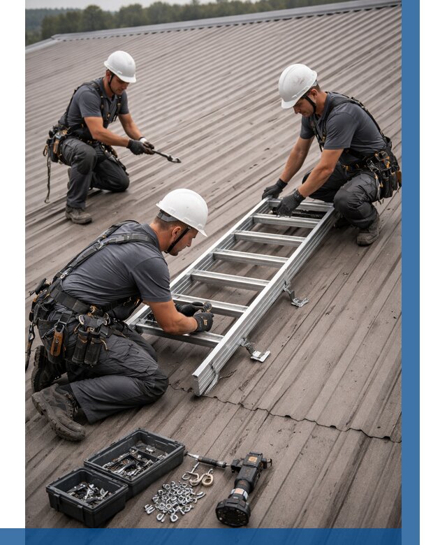 Монтаж кровельной лестницы в Мариинске от 4589 р. | ВЫСОТНИК-Мрн