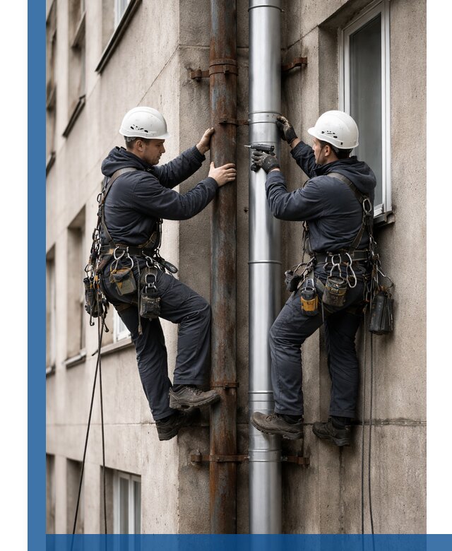 Замена водосточных труб в Мариинске: монтаж и демонтаж под ключ