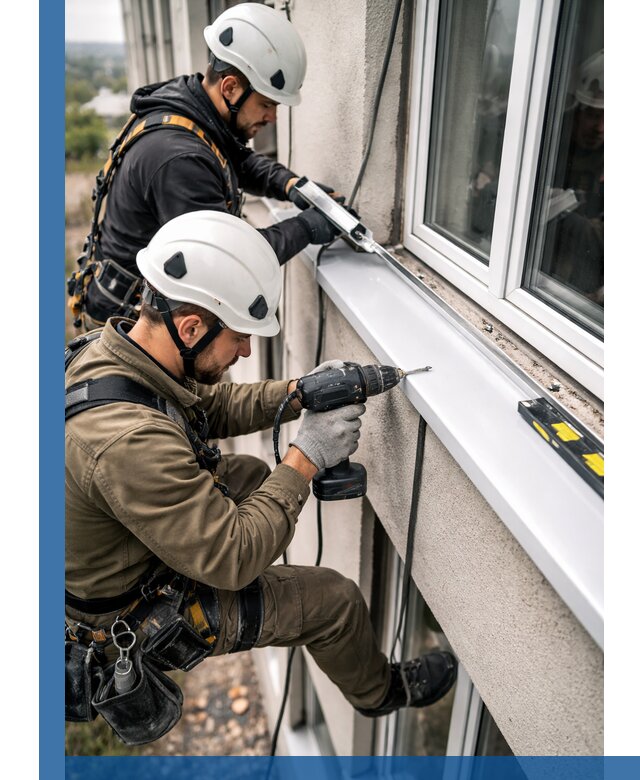 Профессиональный монтаж оконных отливов и отведения воды в Мариинске