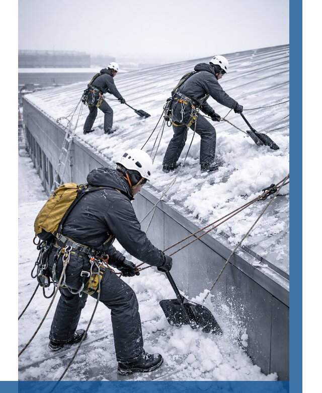 Очистка навесов от снега в Мариинске от 4589 р. | ВЫСОТНИК-Мрн