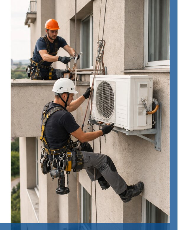 Монтаж внешнего блока кондиционера в Мариинске от 6629 р. | ВЫСОТНИК-Мрн