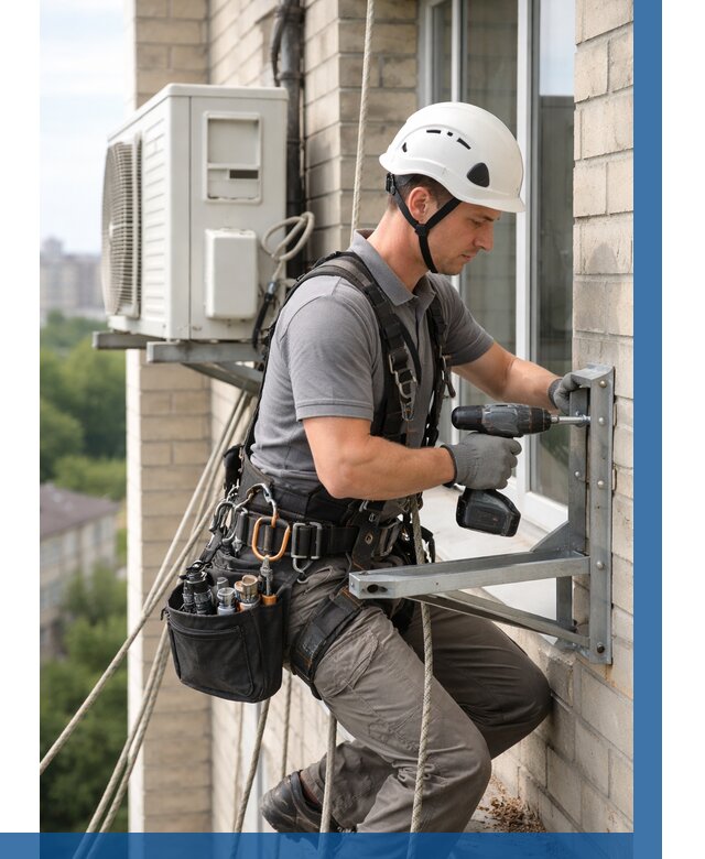 Установка кронштейнов кондиционера в Мариинске от 3569 р. | ВЫСОТНИК-Мрн