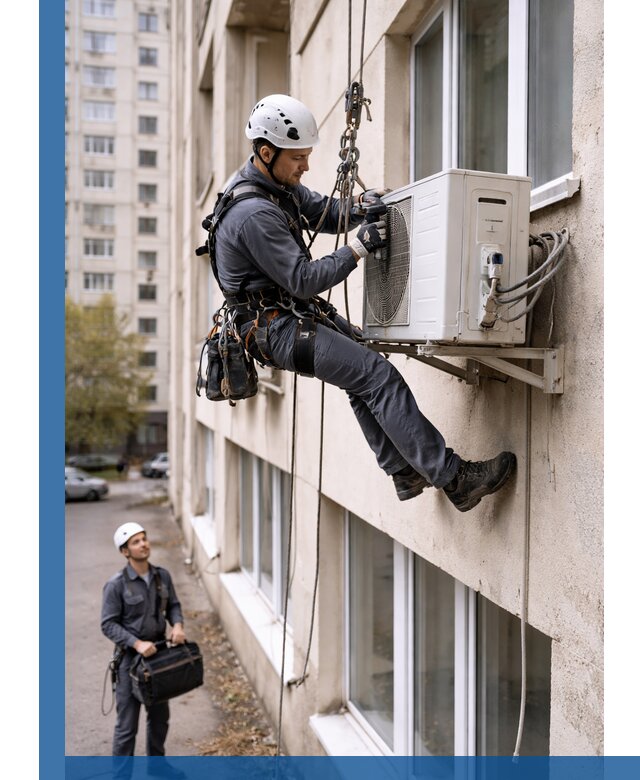 Демонтаж внешнего блока кондиционера в Мариинске профессионально