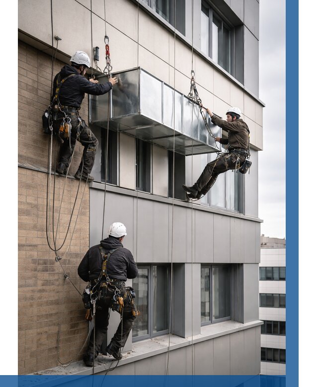 Монтаж воздуховодов на фасаде в Мариинске от 1530 р. | ВЫСОТНИК-Мрн