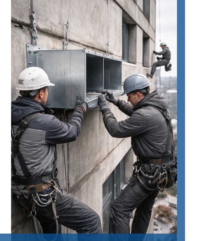 Монтаж вентиляционных коробов в Мариинске от 3059 р. | ВЫСОТНИК-Мрн