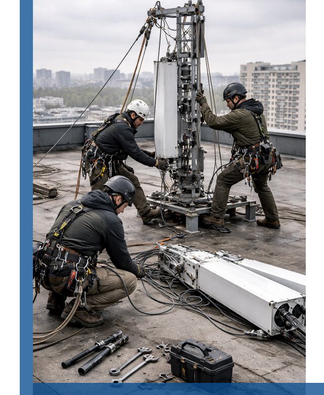 Демонтаж антенн на крыше зданий в Мариинске с гарантией