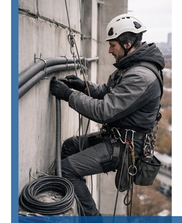 Профессиональный монтаж гофры для кабеля в Мариинске с гарантией