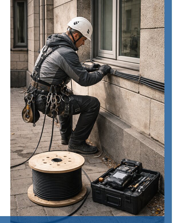 Прокладка оптоволоконного кабеля в Мариинске от 816 р. | ВЫСОТНИК-Мрн