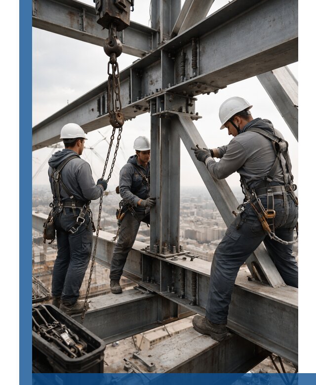 Профессиональный монтаж металлоконструкций на высоте в Мариинске