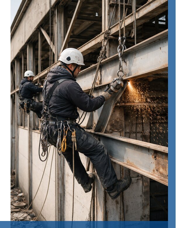 Демонтаж металлоконструкций на высоте в Мариинске от 6629р. |ВЫСОТНИК-Мрн