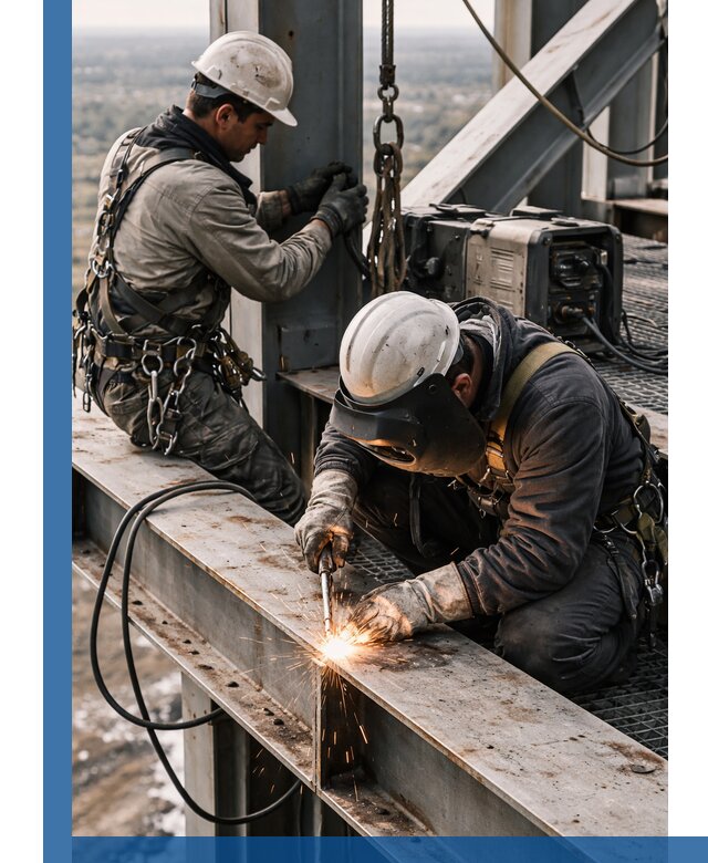 Высотные сварочные работы в Мариинске для промышленных объектов