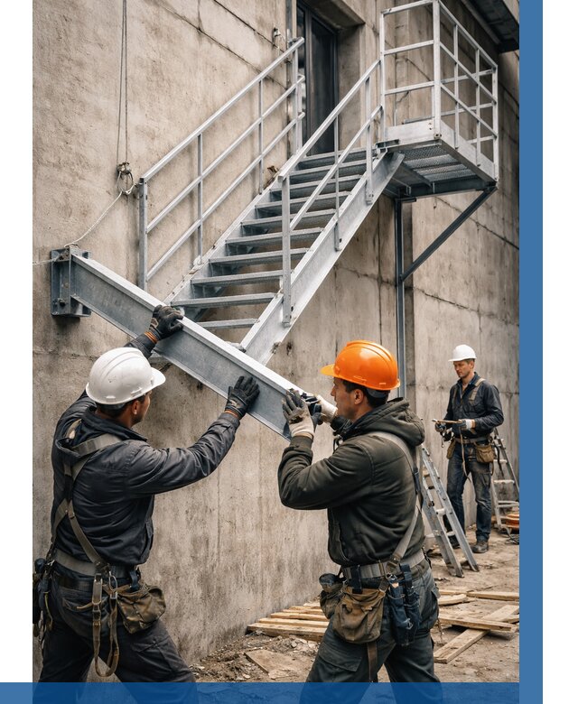 Монтаж металлических лестниц в Мариинске от 15297 р. | ВЫСОТНИК-Мрн