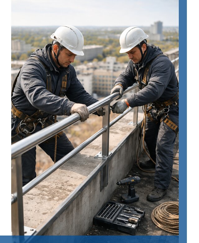 Монтаж перил на высоте в Мариинске от 2550 р. | ВЫСОТНИК-Мрн