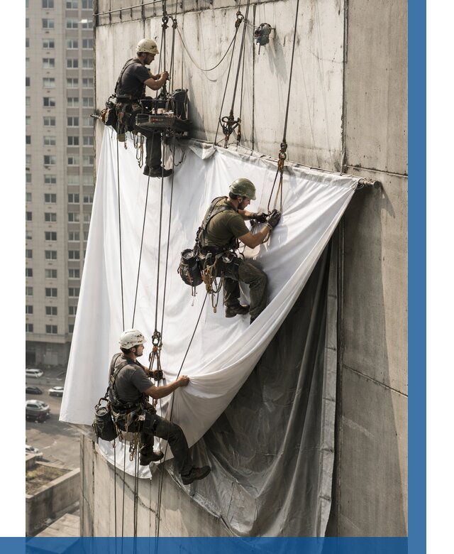 Замена баннерного полотна в Мариинске от 6629 р. | ВЫСОТНИК-Мрн—заказать