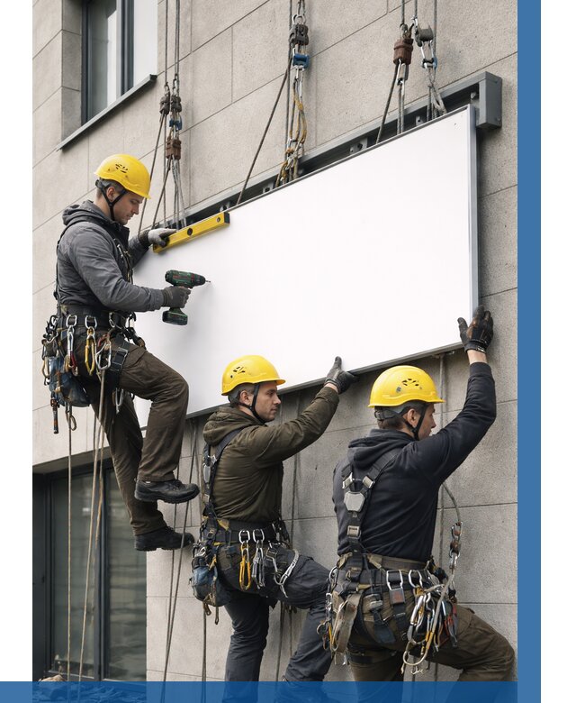 Монтаж рекламной вывески в Мариинске от 8158 р. | ВЫСОТНИК-Мрн